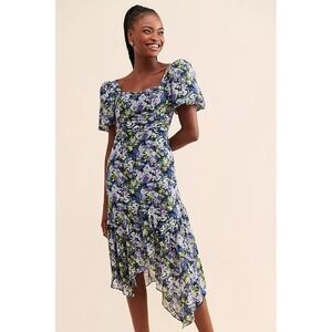 astr blue multi floral dress ASTR